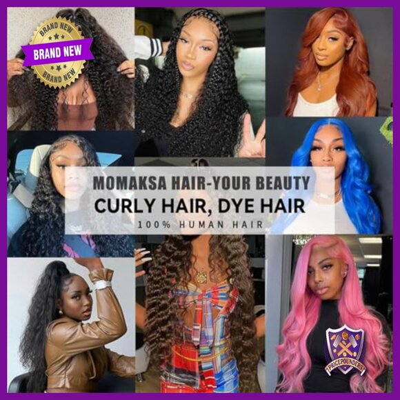 32 Inch 13x4 Lace Front Wig Human Hair Deep Wave 200% Density Glueless main image 5